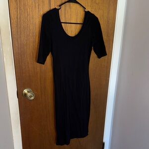 Bozzolo Classic Black Half Sleeve Dress